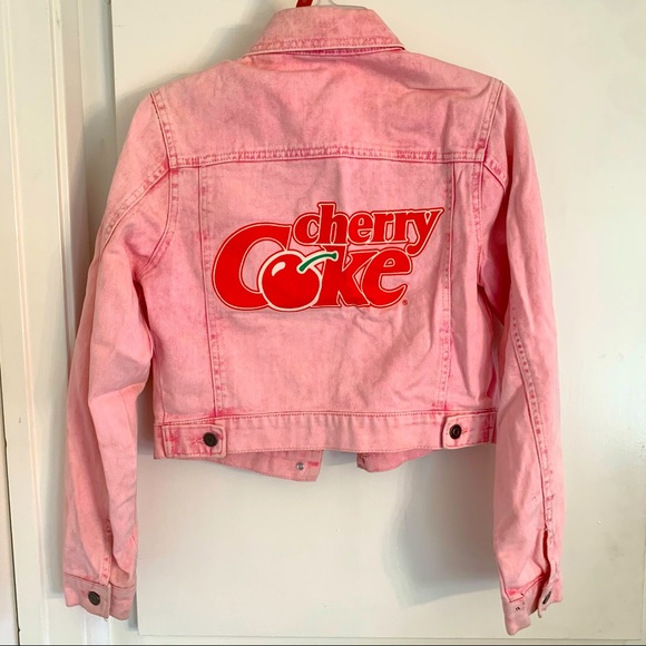 Coca Cola Jackets & Blazers - Pink Cherry Coke Denim Jacket Sz S